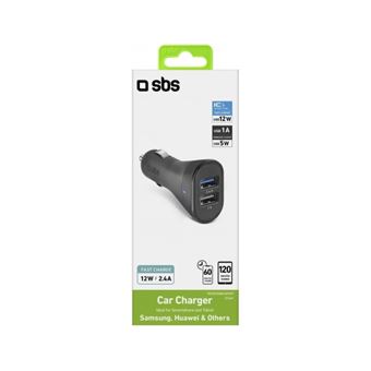 Chargeur de batteries auto avec 2 sorties USB