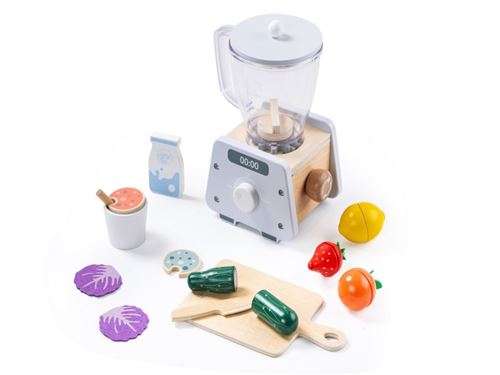 ELINELI Blender smoothie en bois avec accessoires