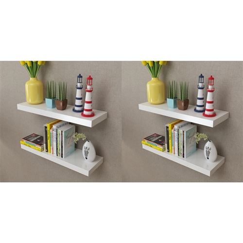 VidaXL Étagères murales 4 pcs Blanc 60 cm
