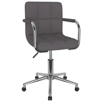 Chaise pivotante de salle à manger Taupe Tissu - 1