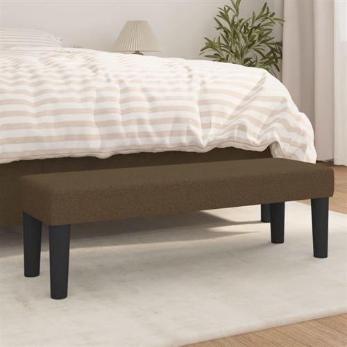 vidaXL - Banc - Tissu - Marron - 100x30x30 cm - Image 2