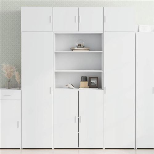 Non Communiqué Blanc Vidaxl Buffet Haut 80X42,5X185 Cm Bois D'ingénierie, Buffet, Armoire De Rangement, Panneau Latéral, Armoire, Armoire 3281378