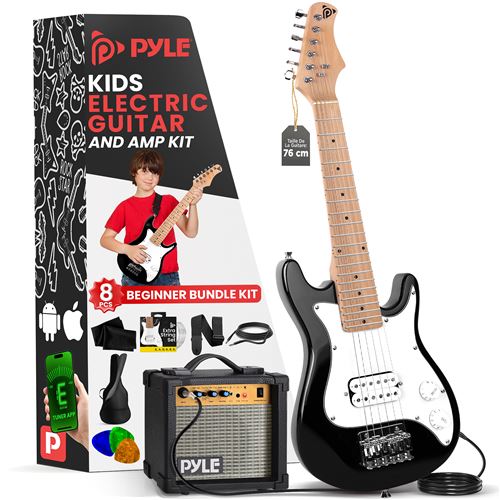 Guitare électrique - Pyle - Noir - 76 cm