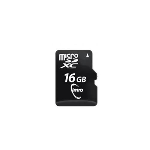 Carte Mémoire Micro SDHC 16GB Class 10 imro Card Noir