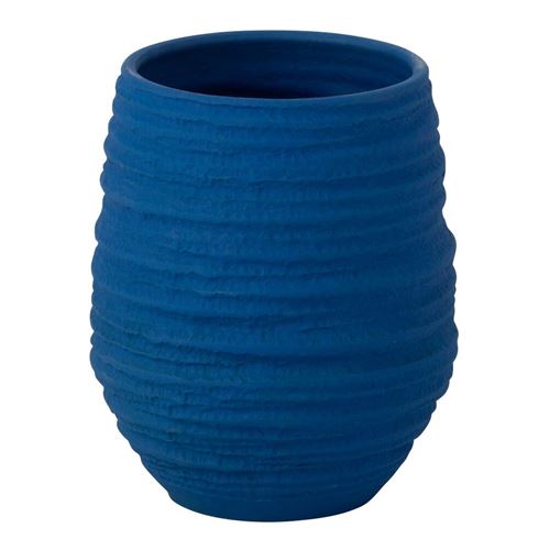 Non Communiqué Bleu Vase En Céramique "Fiesta" 23Cm