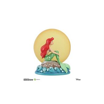 La petite sirène - statuette ariel sur son rocher avec la lune 19 cm - 1