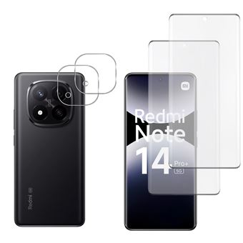 Verre Trempé pour Xiaomi Redmi Note 14 PRO PLUS 5G et Protection Caméra [Pack 2] Film Vitre Protection Phonillico® - 1