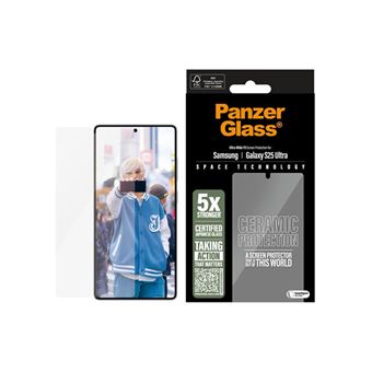 PanzerGlass Ceramic Protection - Protection d'écran pour téléphone portable - coupe ultra-large - verre - couleur de cadre noir - 1