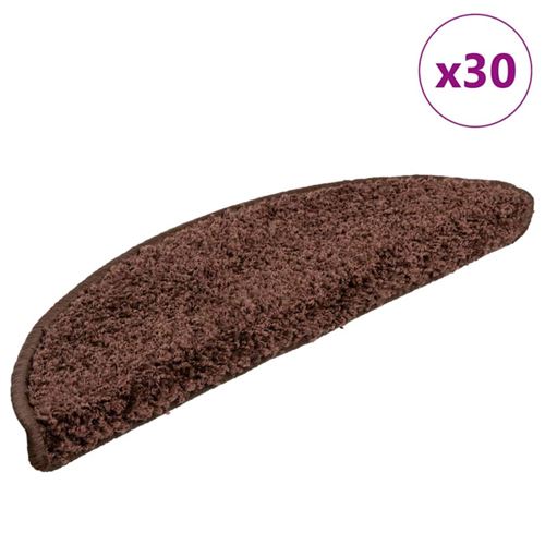 vidaXL Stufenmatten 30 Stk. 56x17x3 cm Braun Halbrund
