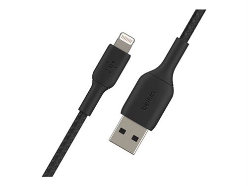 Belkin BOOST CHARGE - Câble Lightning - Lightning mâle pour USB mâle - 15 cm - noir - pour Apple iPad/iPhone/iPod (Lightning)