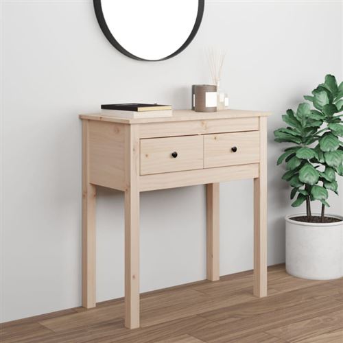 vidaXL - Table console - Bois de pin massif - 70x35x75 cm - Image 3