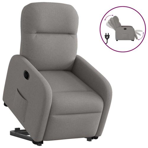 Non Communiqué Taupe Vidaxl Stoel Électrique Réglable Tissu