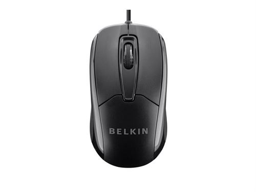 Belkin Wired Ergonomic Mouse - Souris - Optique - 3 Boutons - Filaire - Usb