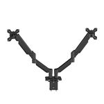 Audizio CMA20G – Support Double Écran Ordinateur 17-32 pouces – Réglable en Hauteur, Inclinable, Ressort à Gaz