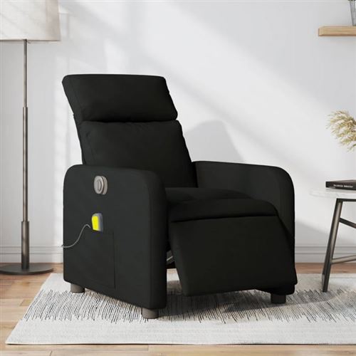 Non Communiqué Noir Vidaxl Fauteuil De Massage, Relaxation Électrique Réglable Tissu