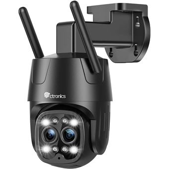 Ctronics 2.5K 4MP Caméra Surveillance WiFi Exterieur - Double Objectif - 2,4G/5G WiFi - Suivi Auto&Détection Humaine - 6X Zoom Hybride - 1