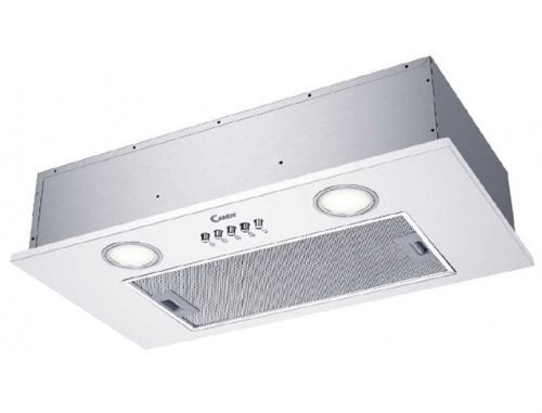 Candy CBG625/1W - Hotte - groupe filtrant - largeur : 52 cm - profondeur : 28 cm - evacuation & recyclage - finition blanche et métallique