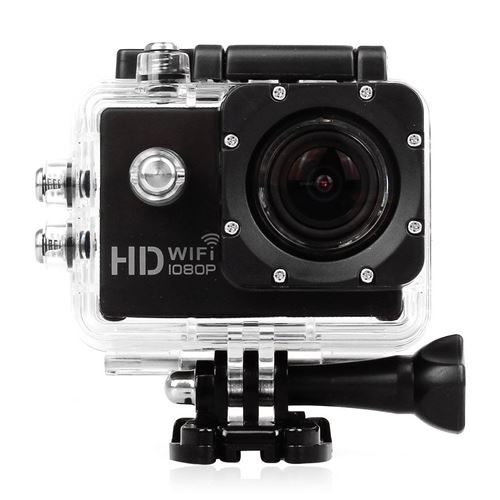 Cam&eacute;ra Wifi Sport Embarqu&eacute;e Plong&eacute;e Caisson Cam&eacute;scope Full HD 1080P Noir 32 Go YONIS