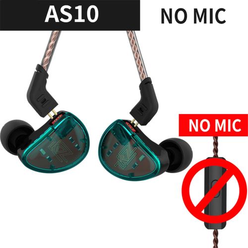 KZ AS10 5BA HiFi stéréo In-Ear haute résolution écouteurs intra-auriculaires Pealer529