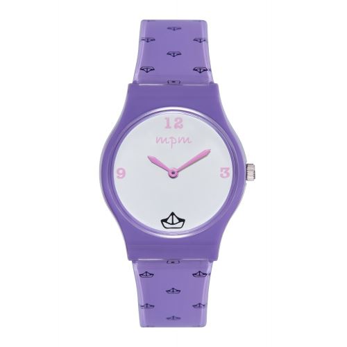 Montre Mixte Ma Première Montre à Quartz Cadran Blanc 32 mm Et Bracelet Imprimé En Plastique MPMS1833