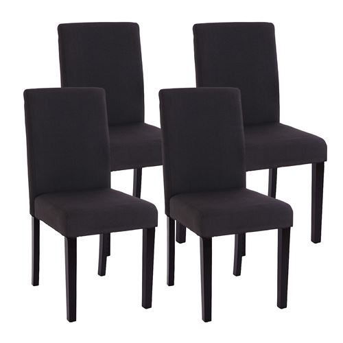 Générique Noir Lot De 4 Chaise Mendler H. 90 Cm Non Empilable Non Pliable Interieur En Bois Massif Gris - Image 1
