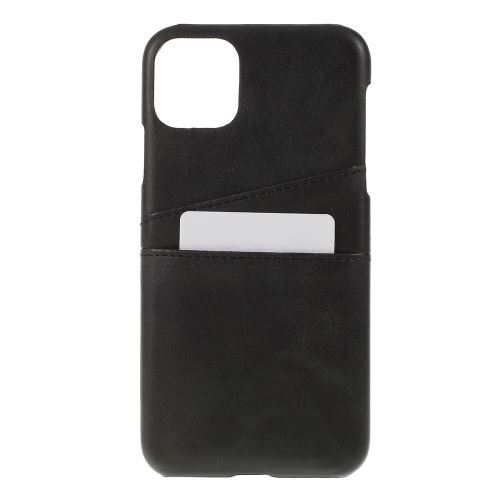 Coque en TPU + PU avec double fente pour cartes noir pour Apple iPhone XR 6.1 pouces (2019)