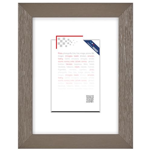 Cadre photo Karma marron 10x15 cm, bois reconstitué - marque française