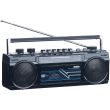 Radiocassette Rétro Auvisio MPS-670 - Bluetooth, USB, SD, Radio FM/MW/SW - Design Années 80