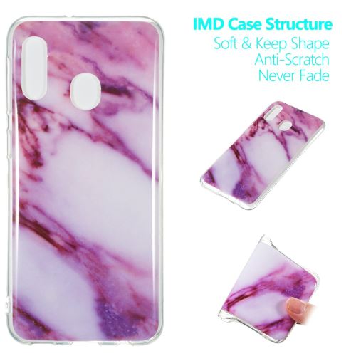 Coque en TPU motif de marbre IMD style H pour votre Samsung Galaxy A20e