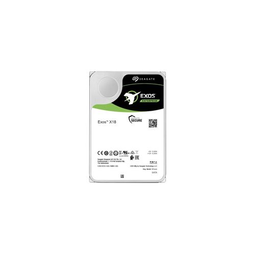  Seagate Exos X18 ST18000NM000J - Disque dur - 18 To - interne - SATA 6Gb/s - 7200 tours/min - m&eacute;moire tampon : 256 Mo 