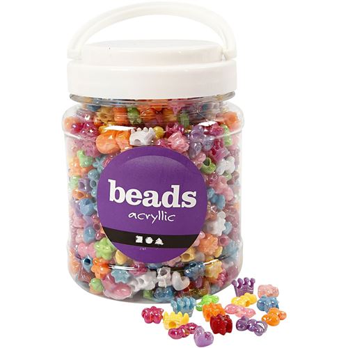 Creotime perles 1100 pièces acrylique multicolore