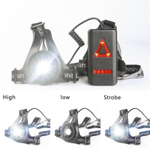 Acheter Lampe de poitrine USB lampe de poche de course de nuit torche de  sécurité de cyclisme voyant d'avertissement feux de course de Sport en  plein air lumières LED étanches HMM