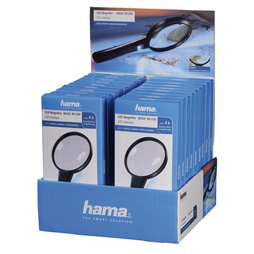 Hama Basic 90 LED Vergrößerungsglas 4x Schwarz