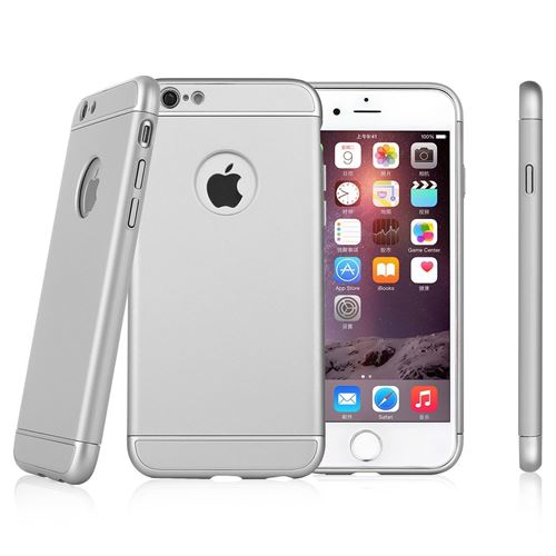 Coque Argent pour Apple iPhone 6 / 6S Housse Etui Armor Shockproof Case Protection Extreme Renforcée Armure Anti Choc Luxury Resistant Phonillico®