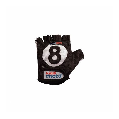 Gants velo enfant kiddimoto noir n°8 taille 5 ans (paire sous carte)