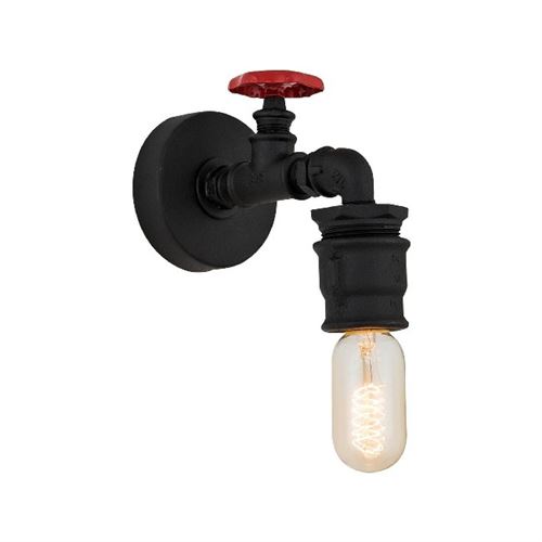 HOMEMANIA Lampe Murale Metal Applique - Noir en Métal, 10 x 10 x 22 cm, 1 x E27, 40W