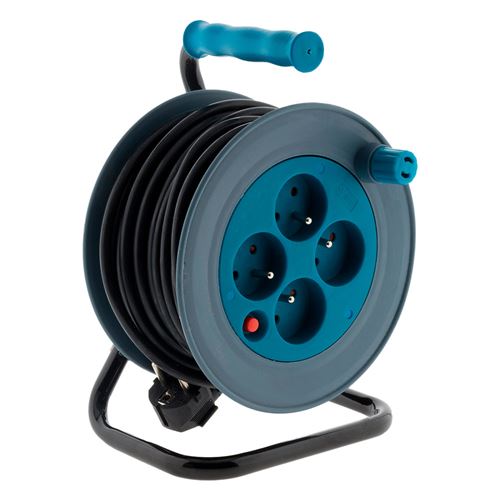 Zenitech - Enrouleur ménager 15m 3G1mm² - Bleu