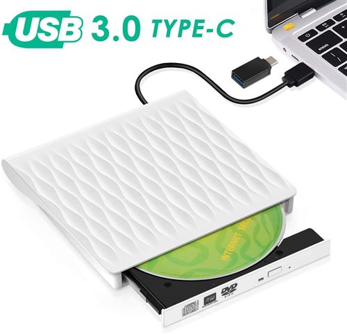 USB 3.0 Portable Super mince lecteur DVD lecteur optique externe