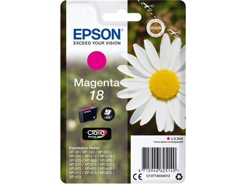 Consommables Cartouche d'encre Epson encre Magenta 18 pour imprimante Expression Home
