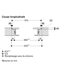 TABLE FLEXINDUC. 60CM TWISTPAD SS CAD HC