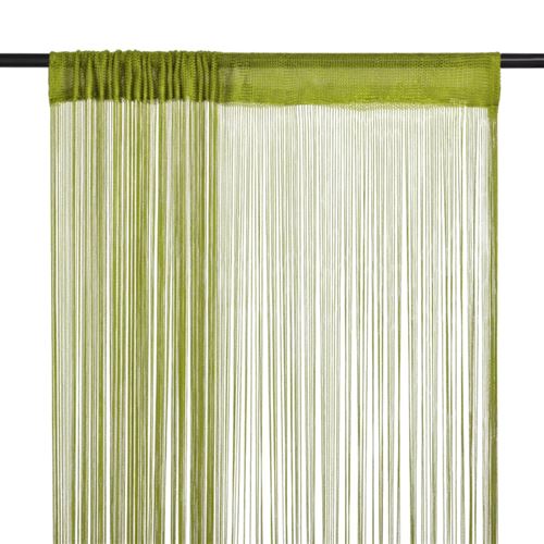 vidaXL Rideau en fils 2 pcs 140 x 250 cm Vert