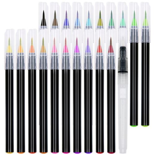 Grabie Lot De 56 Aquarelles Pliables Avec Stylo Pinceau à Eau - Set Complet Peinture Portable