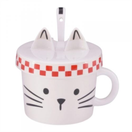 Mug esgourde moustache noir - derrière la porte