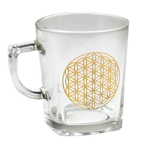 Mug en verre Fleur de Vie