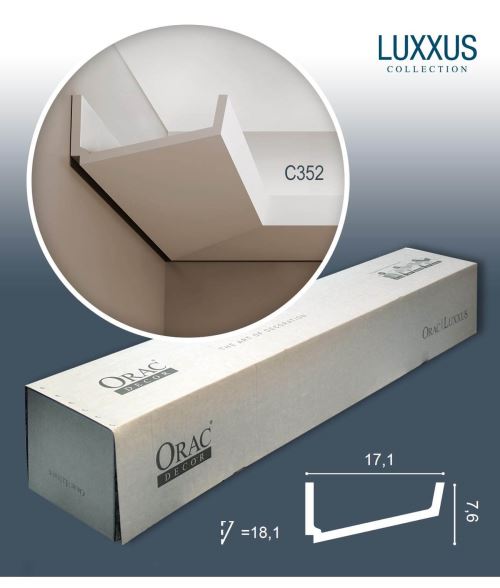 Orac Decor C352 LUXXUS 1 carton complet 8 Corniches Moulures Cimaises 16m