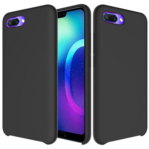 Coque en silicone liquide noir pour votre Huawei Honor 10