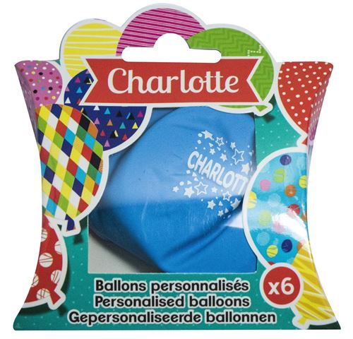 Ballons de baudruche prénom Charlotte