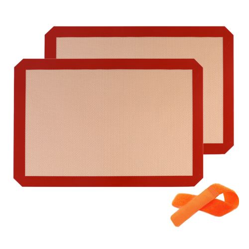 Silicone Mat 2 pièces antiadhérentes Toile cuisson Feuille Patisserie Tapis_Kiliaadk1622