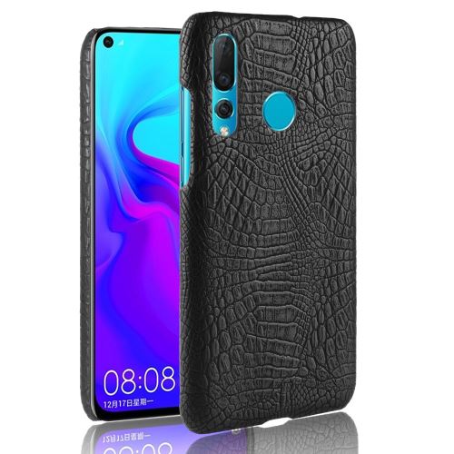 Etui en PU crocodile noir pour votre Huawei Nova 4