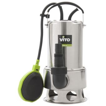 Pompe Dévacuation 550w Vitogarden Eaux Chargées Acier Inoxydable Vide Cave Piscine Eaux De Pluie Câble 10m